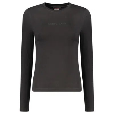 Guess Jeans Black Cotton Tops & T-shirt