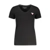 Guess Jeans Black Cotton Tops & T-shirt