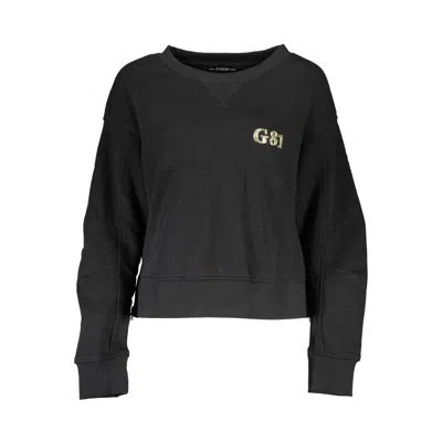 Guess Jeans Black Cotton Women Sweater In Blue