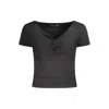 Guess Jeans Black Modal Tops & T-shirt