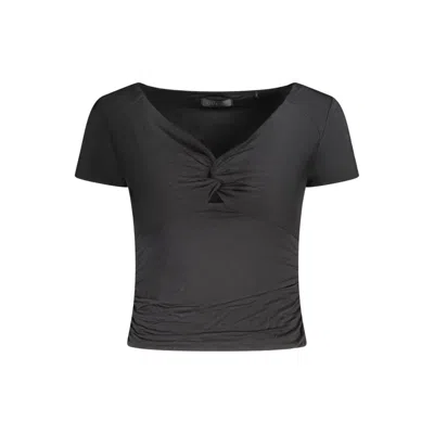 Guess Jeans Black Modal Tops & T-shirt