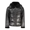 Guess Jeans Black Polyester Jacket In Black