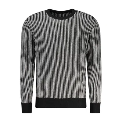 Guess Jeans Blue Polyester Sweater In Black
