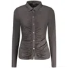 Guess Jeans Black Polyester Shirt In Brown