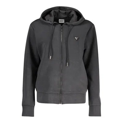Guess Jeans Black Polyester Women's Hoodie In Gray