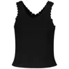 Guess Jeans Black Viscose Tank Top In Black