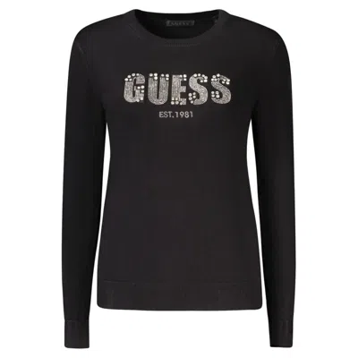 Guess Jeans Black Viscose Women Jumper