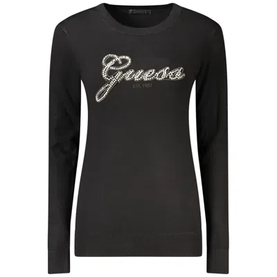 Guess Jeans Black Viscose Womens Sweater