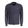 Guess Jeans Blue Cotton Men Sweater In Blue