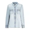 Guess Jeans Blue Cotton Shirt In Blue