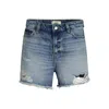Guess Jeans Blue Cotton Short In Blue