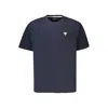 Guess Jeans Blue Cotton T-shirt In Blue