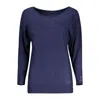 Guess Jeans Blue Viscose Sweater In Blue