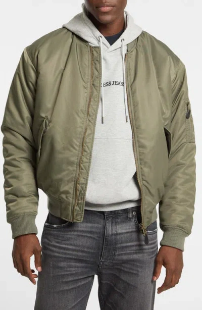 Guess Jeans Bomber Jacket In Green