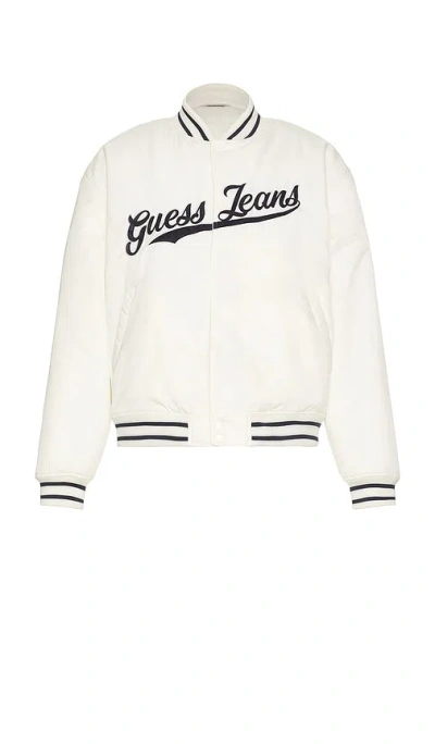 Guess Jeans Bomber Jacket In Sandy Shore