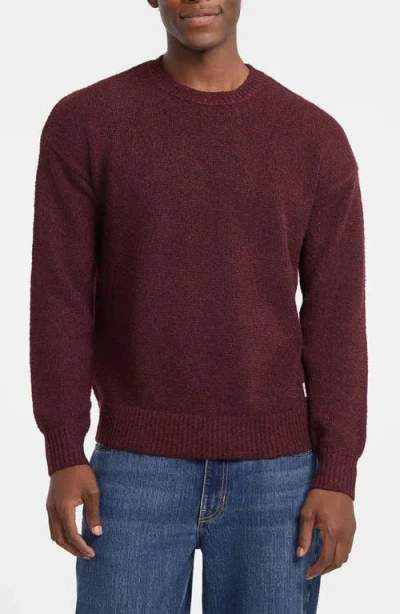Guess Jeans Bouclé Crewneck Sweater In Multi