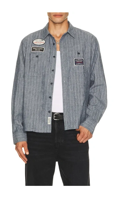 Guess Jeans Boxy Workwear Shirt In Multi