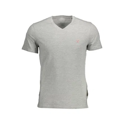 Guess Jeans Brown Organic Cotton Men T-shirt In Gray