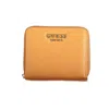 Guess Jeans Brown Polyethylene Wallet In Orange