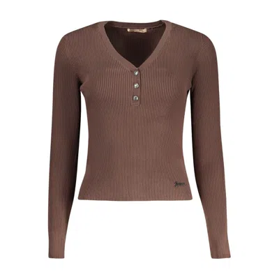Guess Jeans Brown Viscose Women's Sweater