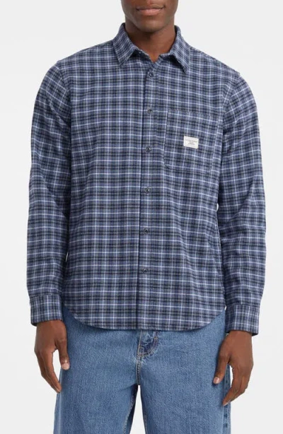 Guess Jeans Brushed Cotton Button-up Shirt In Blue
