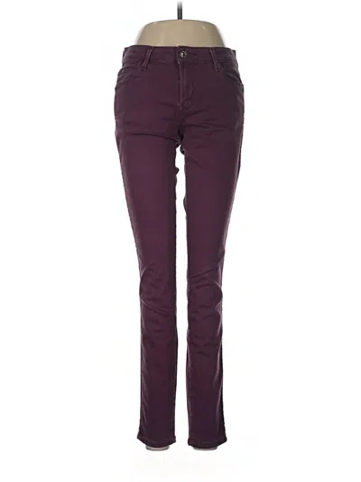 Pre-owned Guess Jeans In Burgundy