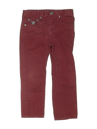 Pre-owned Guess Kids' Jeans In Burgundy
