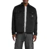 Guess Jeans Button-up Fleece Shirt Jacket In Black