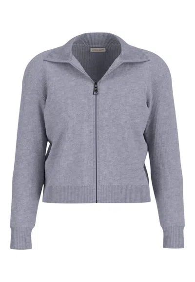 Guess Jeans Cardigan Full Zip Woman  In Gray