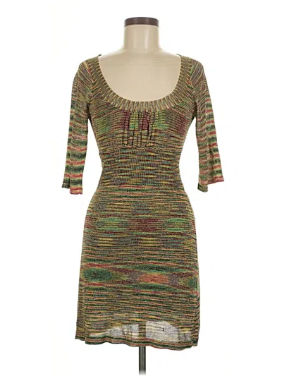 Pre-owned Guess Jeans Casual Dress In Green