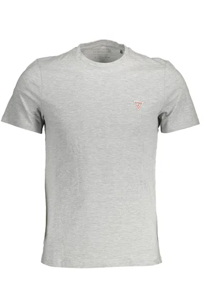 Guess Jeans Chic Gray Slim Fit Logo Tee For Men