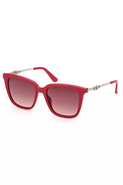 Guess Jeans Chic Purple Ambience Square Sunglasses In Red