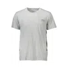 Guess Jeans Classic Gray Crew Neck Logo Tee In Gray