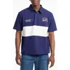 Guess Jeans Colorblock Short Sleeve Rugy Shirt In Multi
