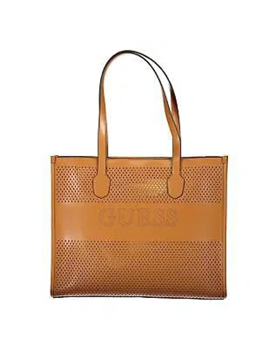 Pre-owned Guess Jeans Convertible Handbag With Contrasting Details And Logo - Handbags In Brown