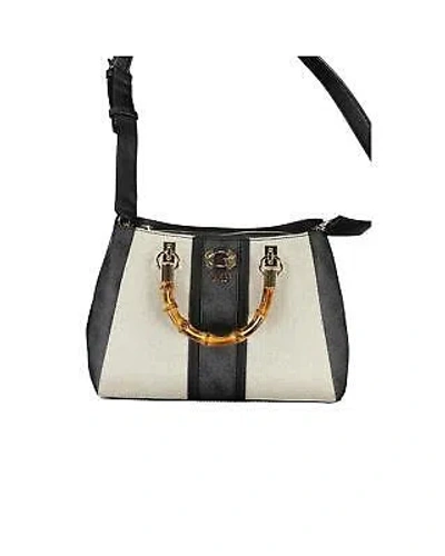 Pre-owned Guess Jeans Cotton Handbag With Multiple Compartments And Adjustable Strap - In Grey