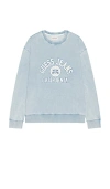 Guess Jeans Crew Neck Sweatshirt In Baby Blue