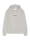 Guess Jeans Embroidered Hoodie In Light Grey