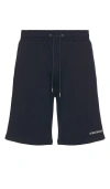 Guess Jeans Embroidered Shorts In Navy
