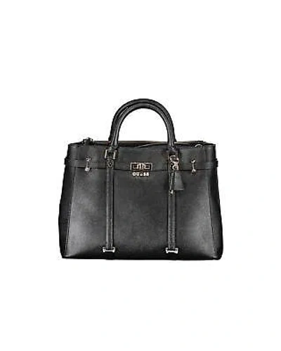 Pre-owned Guess Jeans Emilee Handbag With Multiple Compartments And Removable Shoulder In Black
