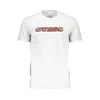 Guess Jeans Sleek White Cotton Slim Tee With Logo Print In White