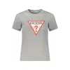 Guess Jeans Gray Organic Cotton Women T-shirt In Burgundy