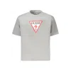 Guess Jeans Gray Organic Cotton Women T-shirt In Gray