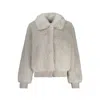 Guess Jeans Gray Polyester Jackets & Coat In Gray