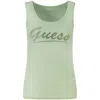 Guess Jeans Green Cotton Tank Top In Green