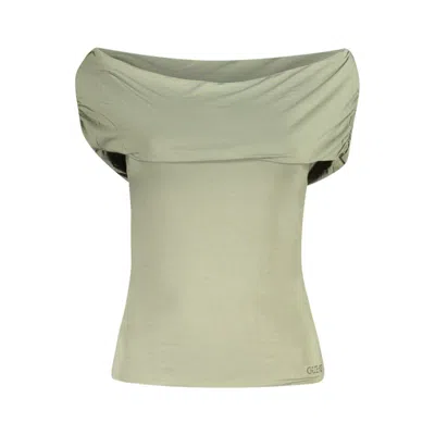 Guess Jeans Green Modal Tops & T-shirt