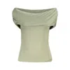 Guess Jeans Green Modal Tops & T-shirt