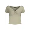 Guess Jeans Green Modal Tops & T-shirt In Green