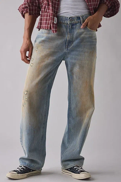 Guess Jeans Guess Originals Baggy Fit Jean In Medium Wash, Men's At Urban Outfitters In Blue