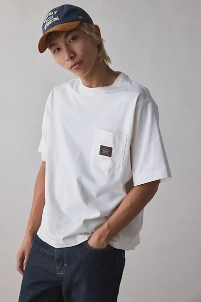 Guess Jeans Guess Originals Boxy Pocket Tee In White, Men's At Urban Outfitters